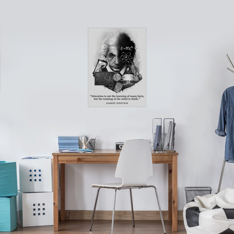 Palace Learning Albert Einstein Poster - Inspirational and Motivational Quote (18" x 24", Laminated) - Image 3